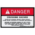 Crushing Hazard Safety Decal 3" x 5" - W7377240 - Vinyl Decals - AAxis Distributors