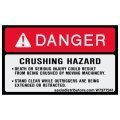 Crushing Hazard Safety Decal 3" x 5" - W7377241 - Vinyl Decals - AAxis Distributors