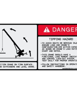 Tipping Hazard Safety Decal 5.5" x 11" - W7377244 - Vinyl Decals - AAxis Distributors