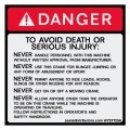 No Bungee Jumping Safety Decal 5.5" x 5.5" - W7377256 - Vinyl Decals - AAxis Distributors