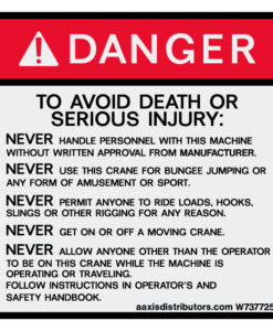 No Bungee Jumping Safety Decal 5.5" x 5.5" - W7377256 - Vinyl Decals - AAxis Distributors