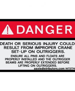 Improper Outrigger Setup Safety Decal 3x5 - W7377443 - Safety Decals - AAxis Distributors
