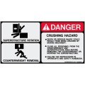 Counterweight Rotation Safety Decal 5.5" x 11" - W7378180 - Vinyl Decals - AAxis Distributors