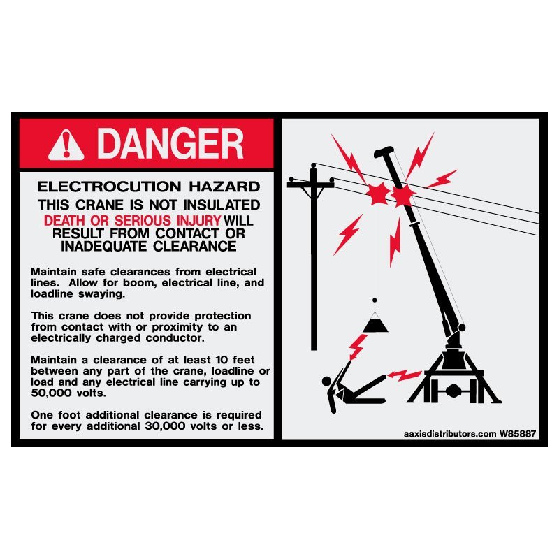 Electrocution Risk2 Caution OSHA//ANSI Label Decal Sticker 8