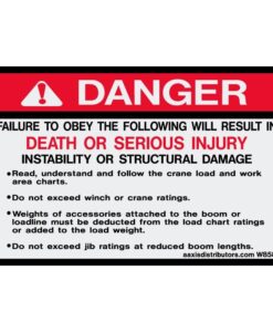 Obey Work Charts Safety Decal 4x6.5 - W85895 - Vinyl Decals - AAxis Distributors