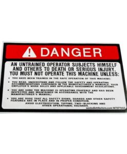 Untrained Operator 3" x 5" 2-Pack - W7377255 - Vinyl Decals - AAxis Distributors